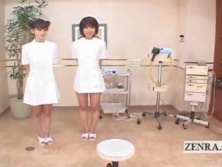 Subtitled japansk lesbisk gruppe vibrator massasje spille