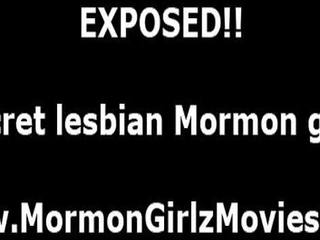 Mormon girlfriends in terrific secret lesbian x rated video in Mormon underwear