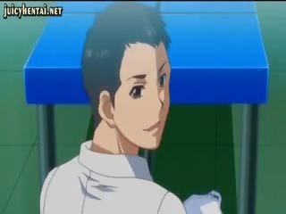 Malaking suso anime teenie makakakuha ng pamamasa