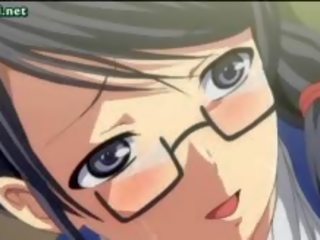 Anime su akiniai gauna įkeisto šuniškas